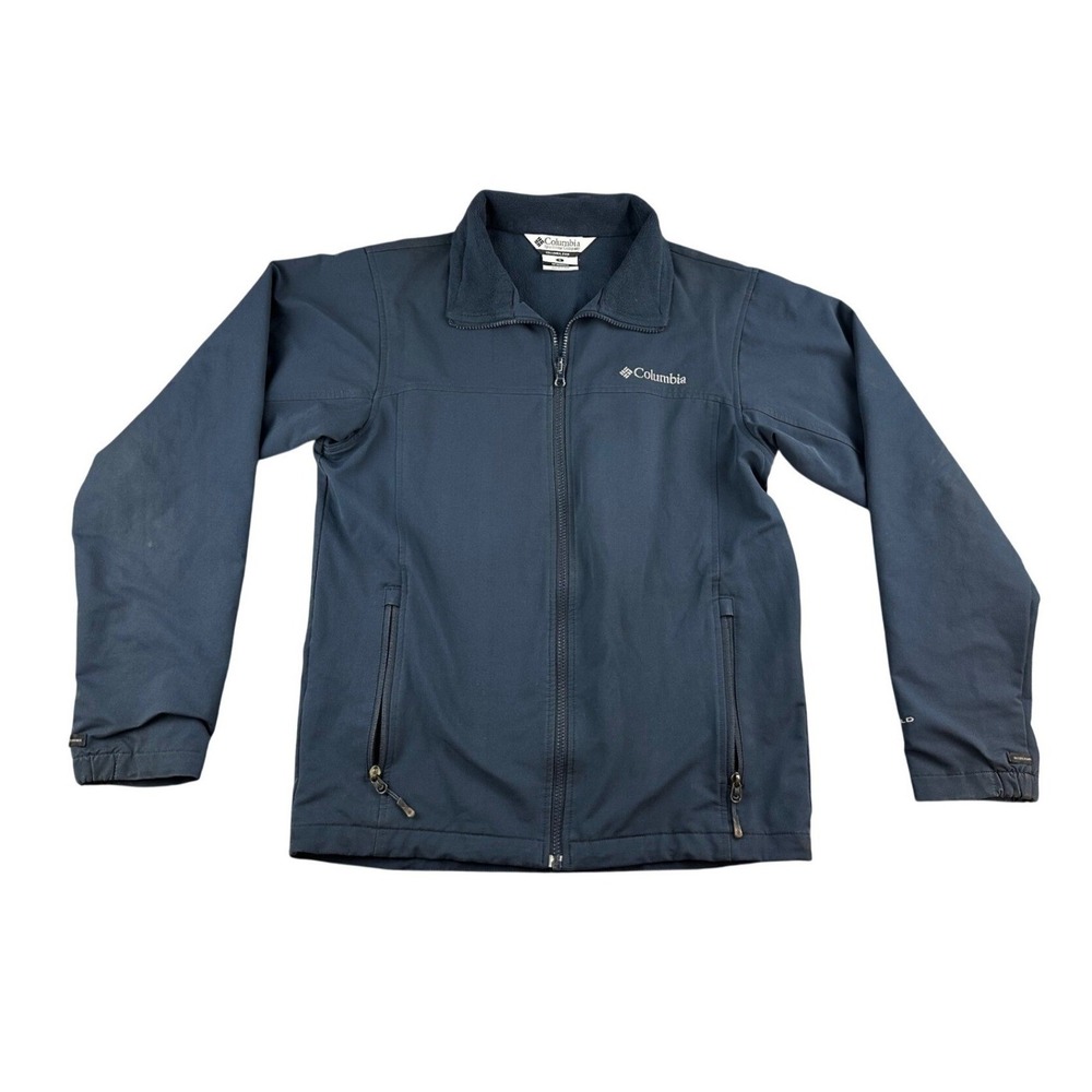 Columbia Omni‎ Shield Jacket Men S Blue Waterproof Softshell Polyester Full Zip